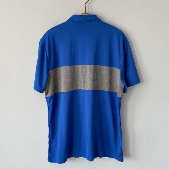 Nike golf DRIFIT Sixers men’s breathe color block polo shirts blue/gray - Picture 2 of 6